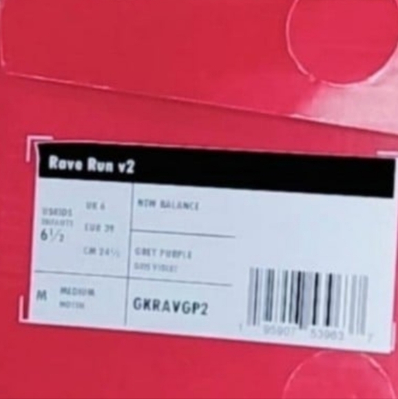 New Balance Rave Run 2 Shoes, Youth Size 6.5 WIDE Large (Women 8.0) New With Box - Picture 6 of 14